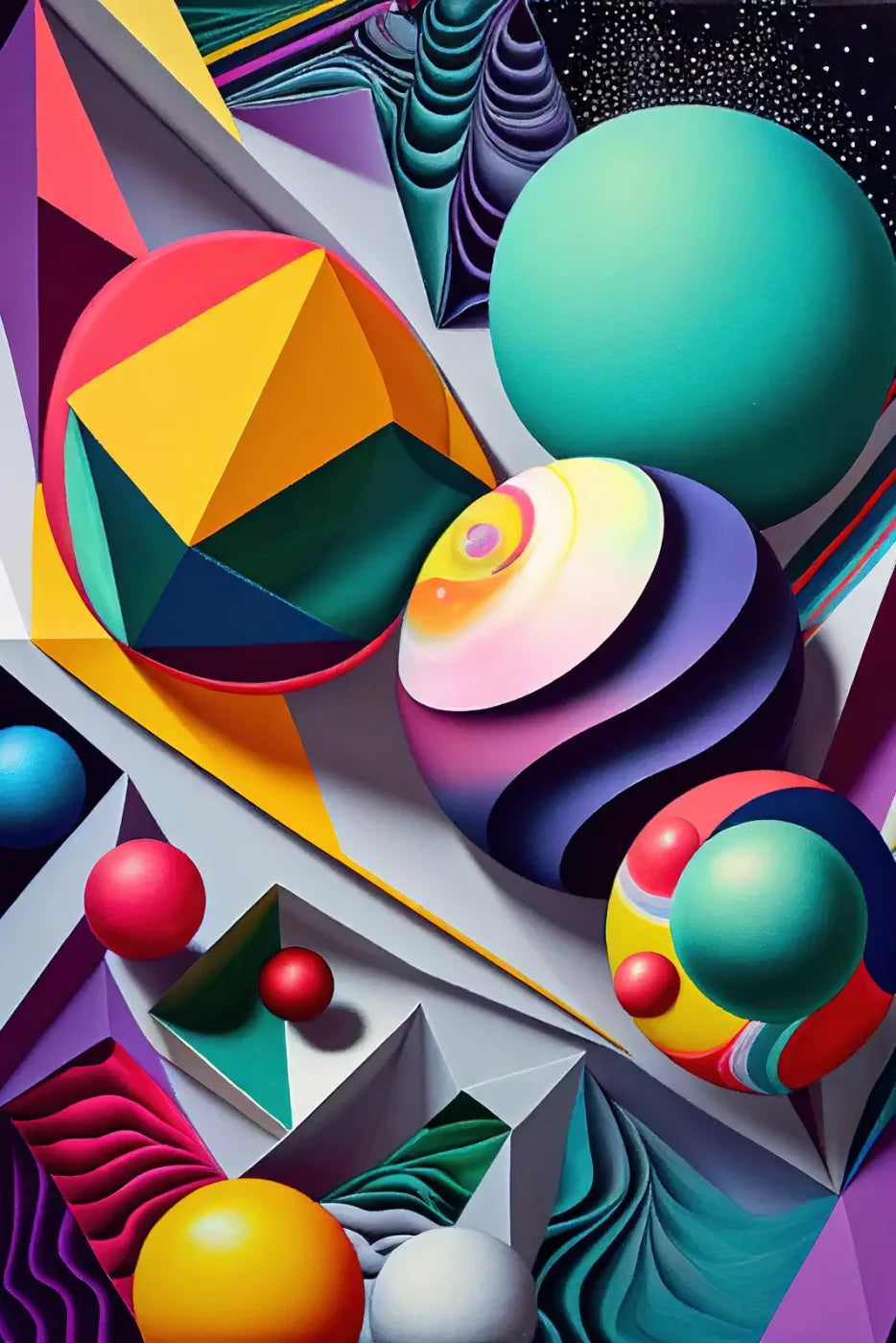 Retro Shapes L 5X8 Ultracloth ( 60 X 96 Inch ) Backdrop