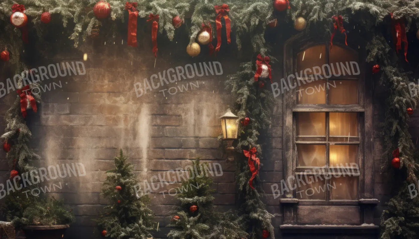 Ribbons Bows Christmas 14’x8’ UltraCloth (168 x 96 inch) Backdrop