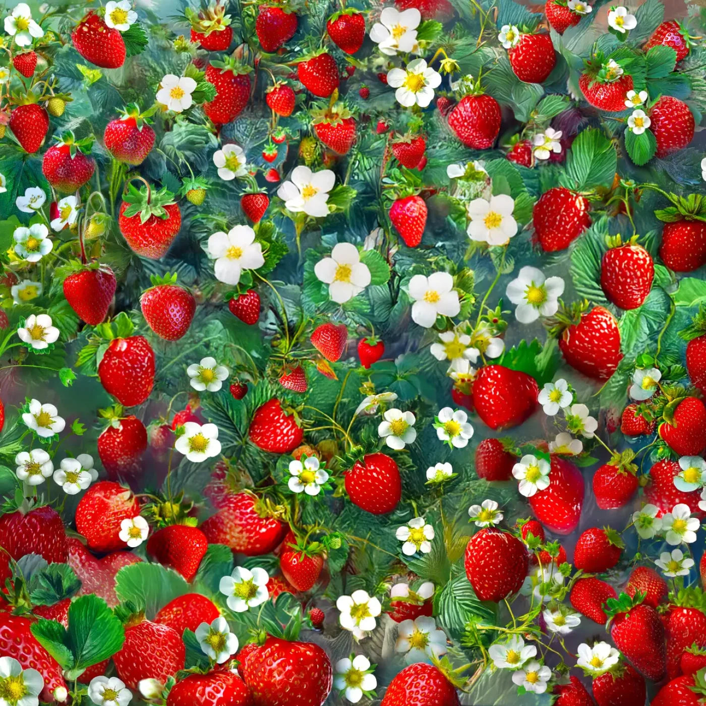 Ripe Strawberry Field 10’x10’ UltraCloth (120 x 120 inch) Backdrop