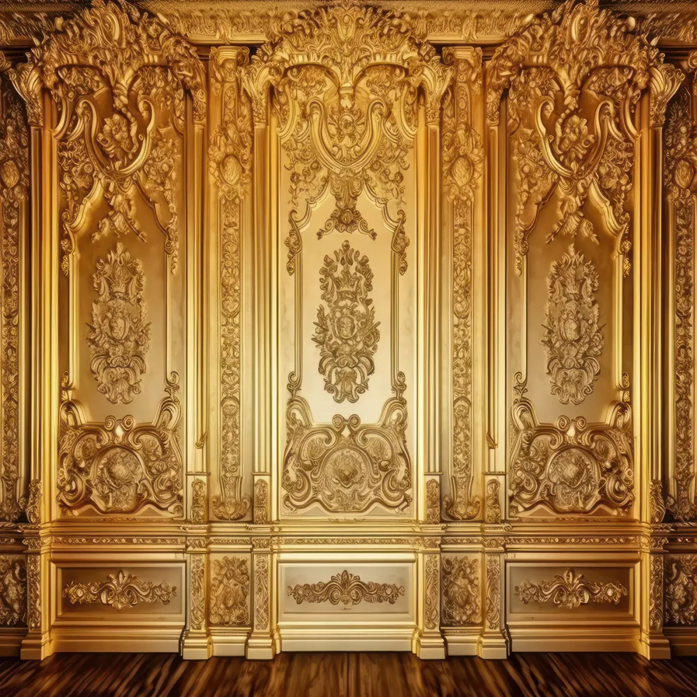 Rococo Gold Wall 10X10 Ultracloth ( 120 X Inch ) Backdrop