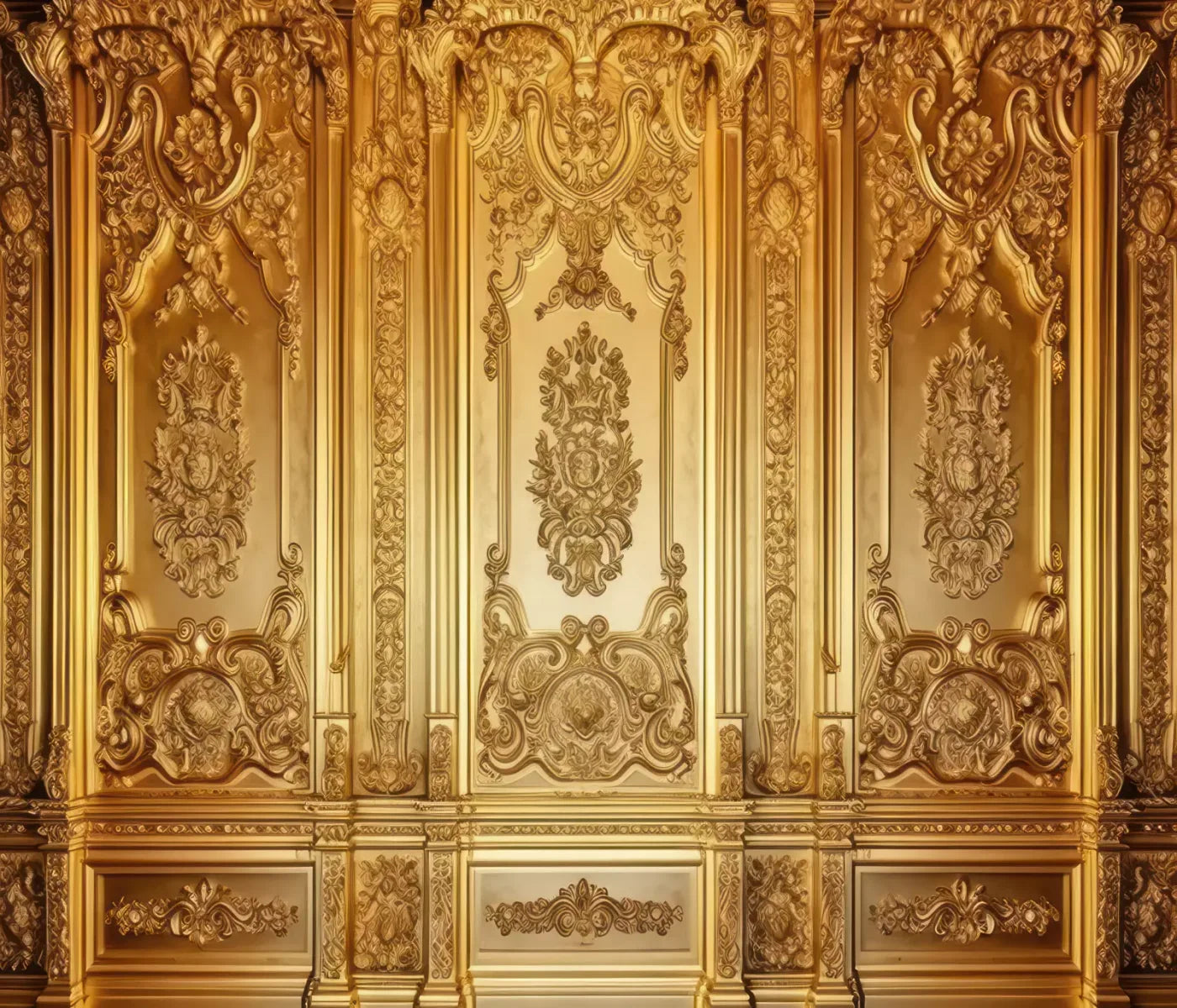 Rococo Gold Wall 12X10 Ultracloth ( 144 X 120 Inch ) Backdrop
