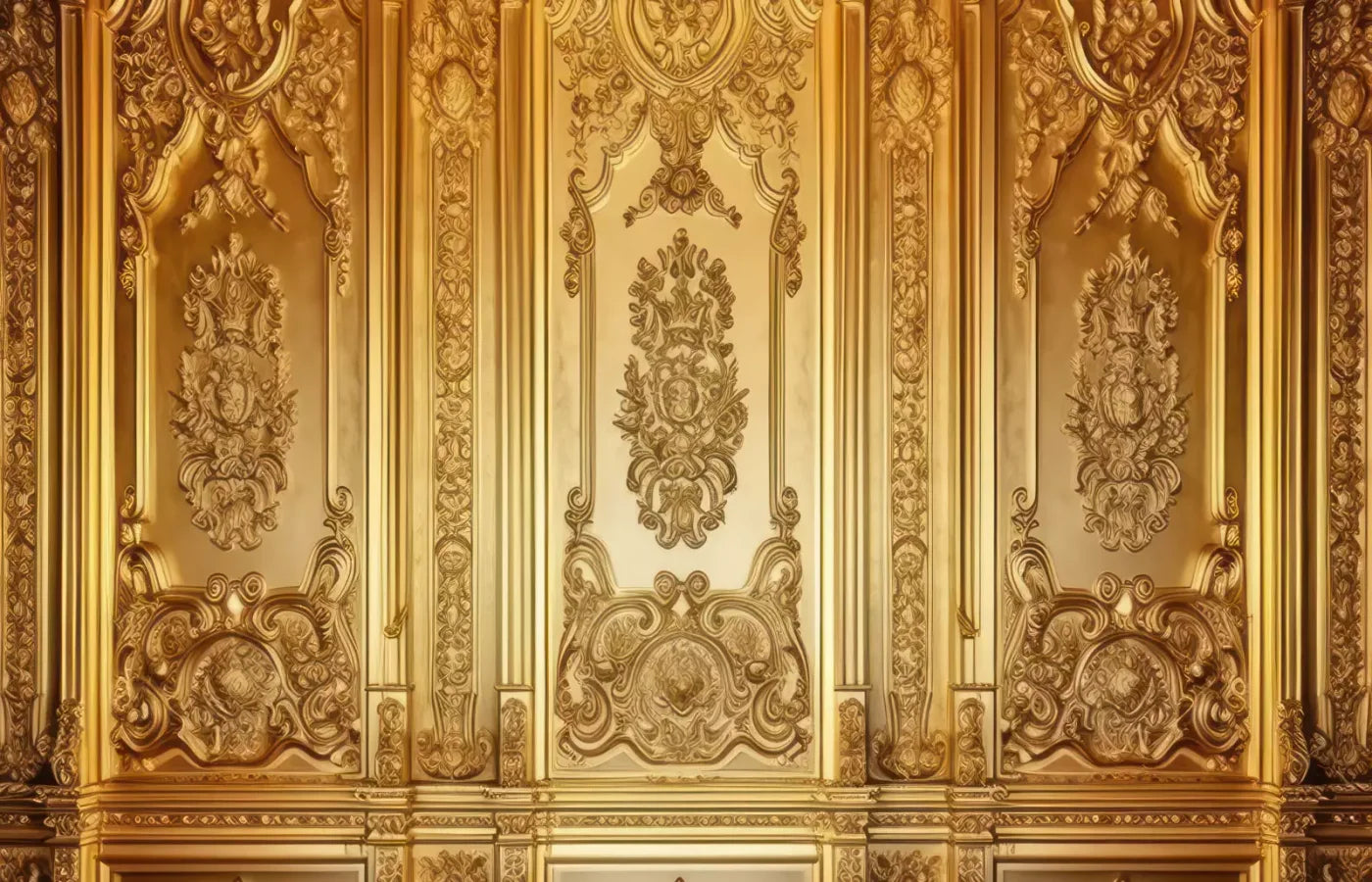 Rococo Gold Wall 12X8 Ultracloth ( 144 X 96 Inch ) Backdrop