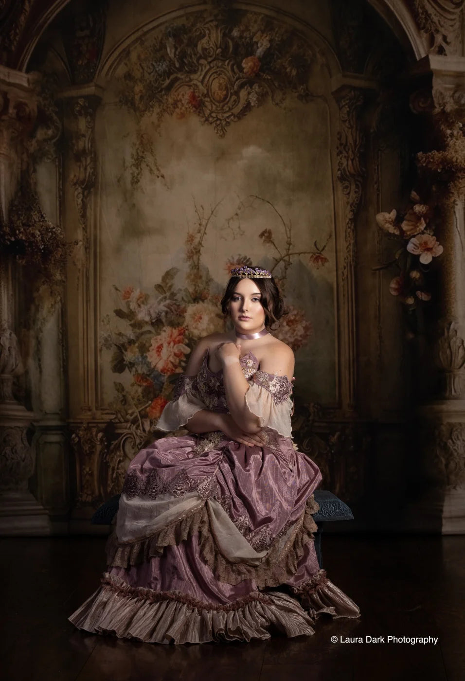 Rococo Vintage Floral Wall Backdrop