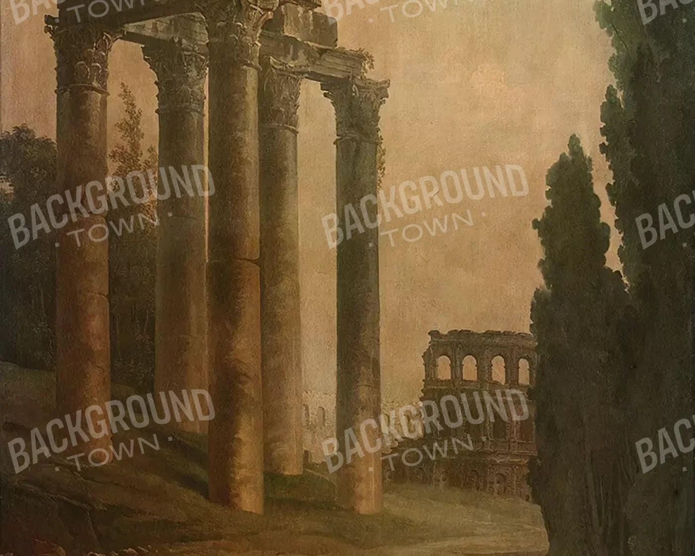 Roman Ruins 10’X8’ Fleece (120 X 96 Inch) Backdrop