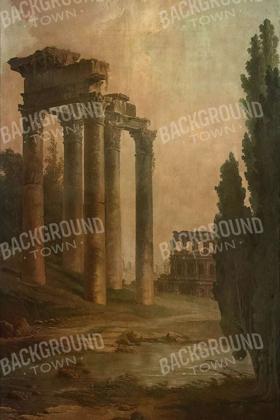 Roman Ruins 8’X12’ Ultracloth (96 X 144 Inch) Backdrop