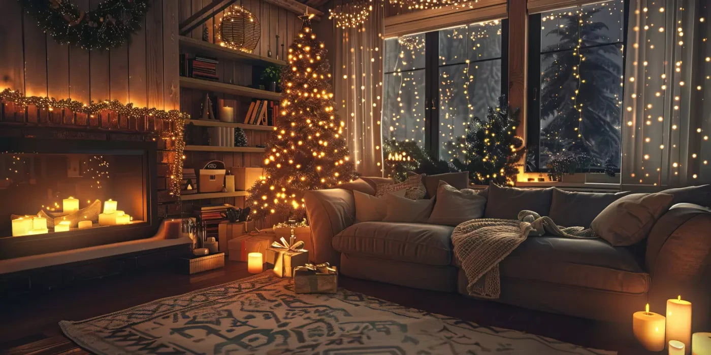 Romantic Christmas Eve 16’X8’ Ultracloth (192 X 96 Inch) Backdrop