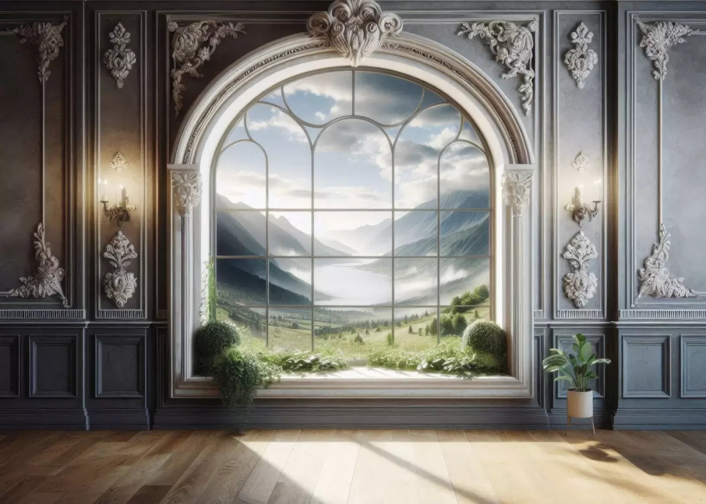 Room With A View 7’X5’ Ultracloth (84 X 60 Inch) Backdrop