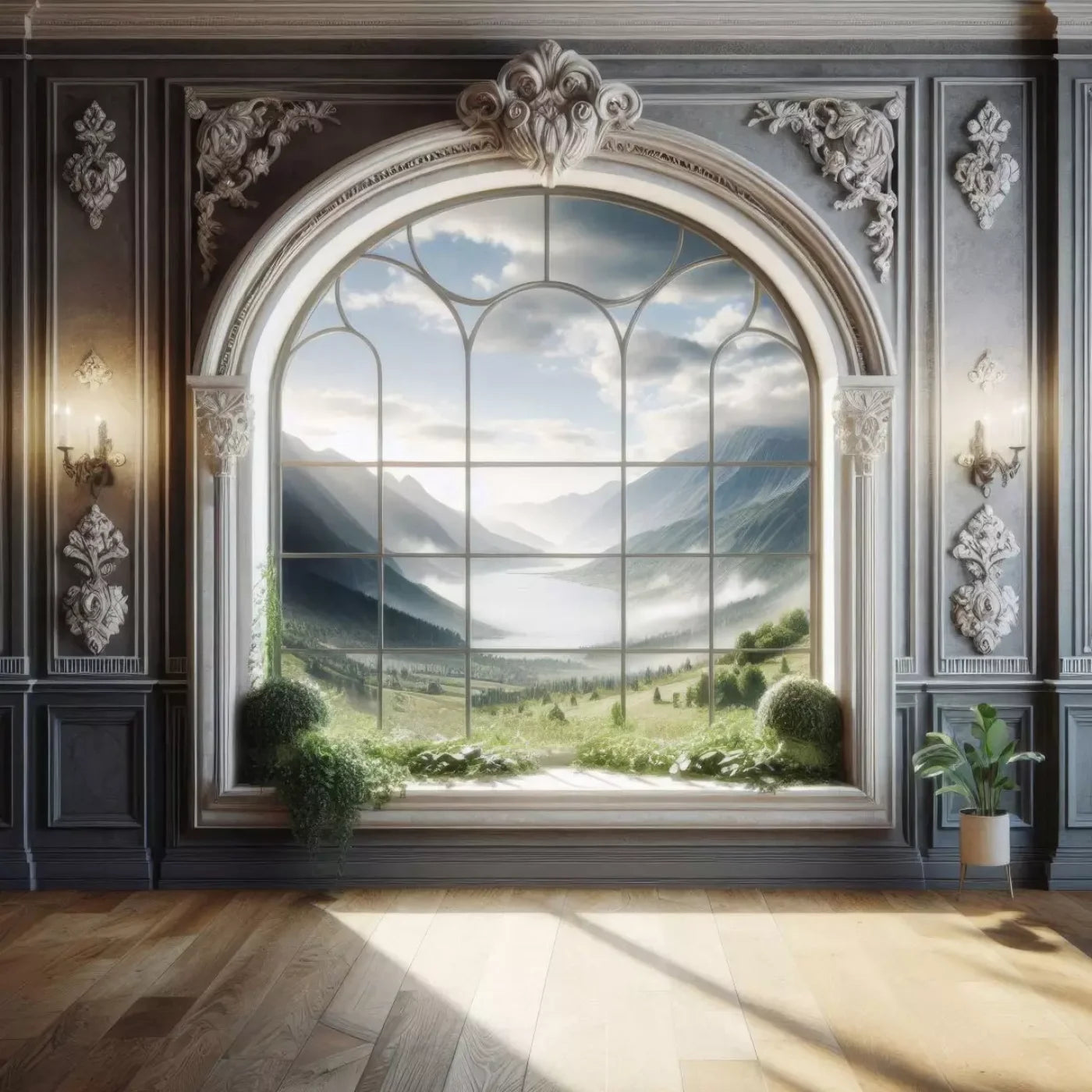 Room With A View 8’X8’ Fleece (96 X Inch) Backdrop