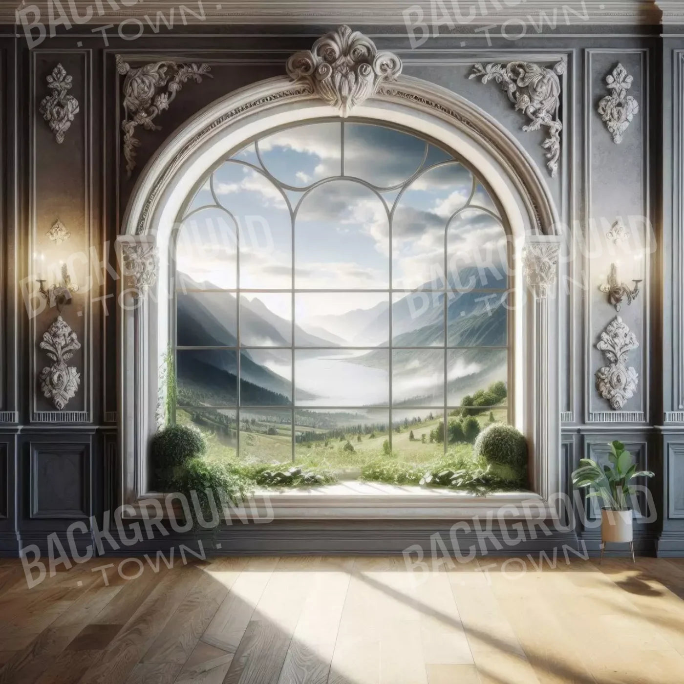 Room With A View 8’X8’ Fleece (96 X Inch) Backdrop