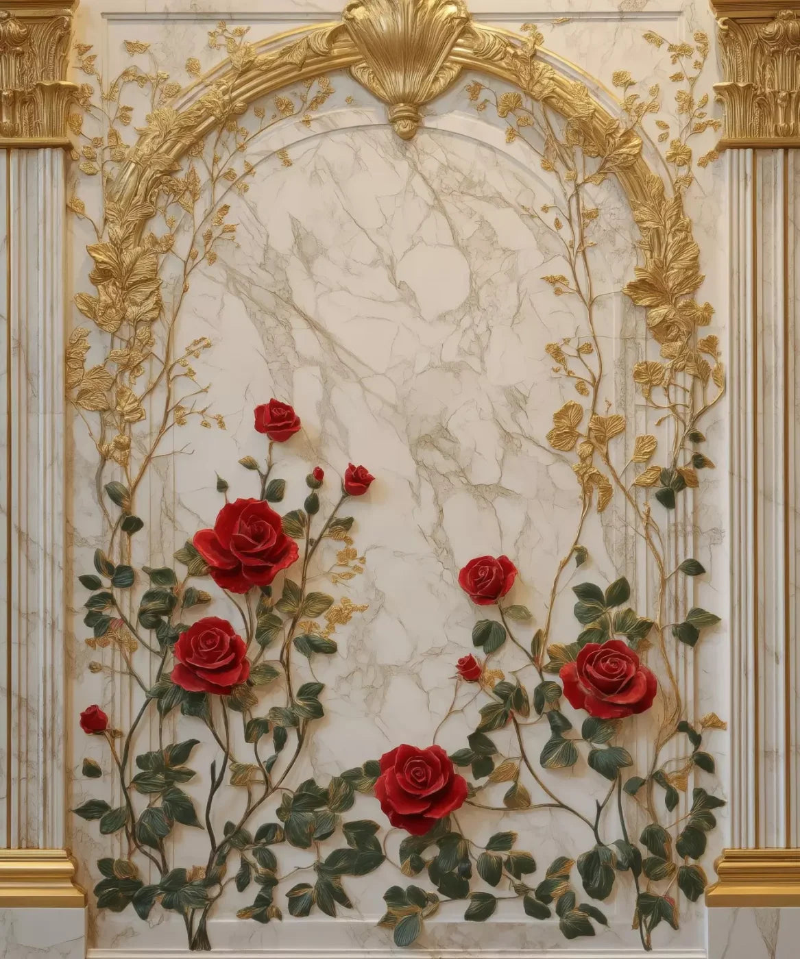 Rose Accent Archway 10’X12’ Ultracloth (120 X 144 Inch) Backdrop