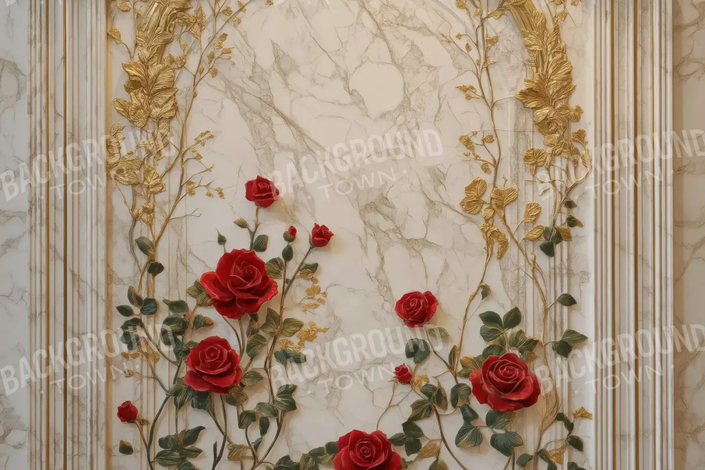 Rose Accent Archway 12’X8’ Ultracloth (144 X 96 Inch) Backdrop