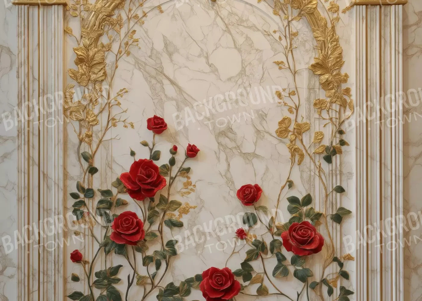 Rose Accent Archway 7’X5’ Ultracloth (84 X 60 Inch) Backdrop