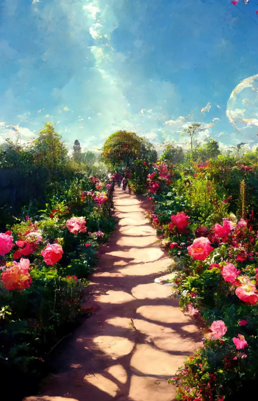 Rose Path 8X12 Ultracloth ( 96 X 144 Inch ) Backdrop