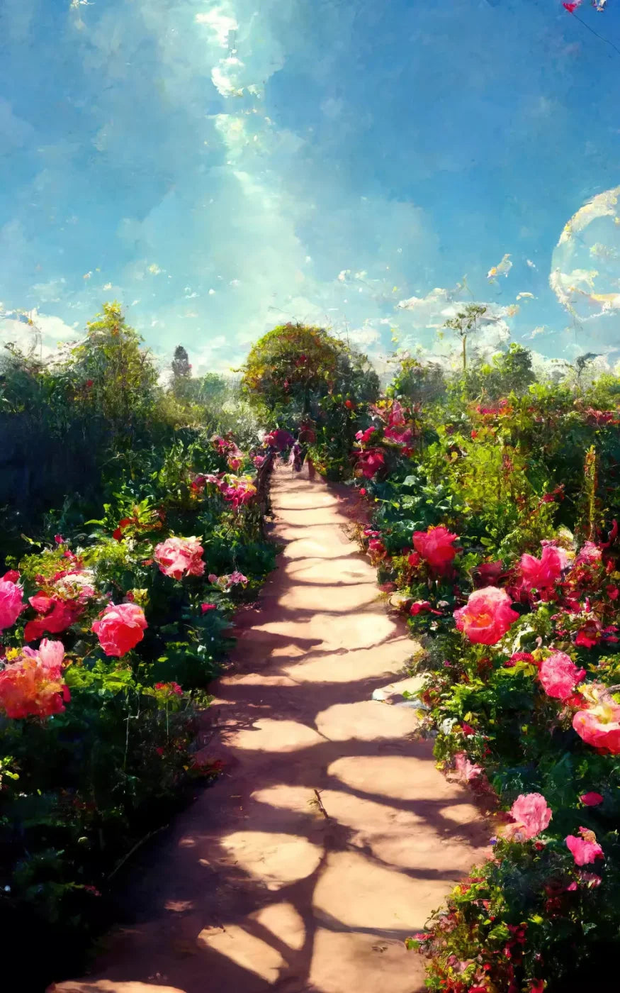 Rose Path 9X14 Ultracloth ( 108 X 168 Inch ) Backdrop