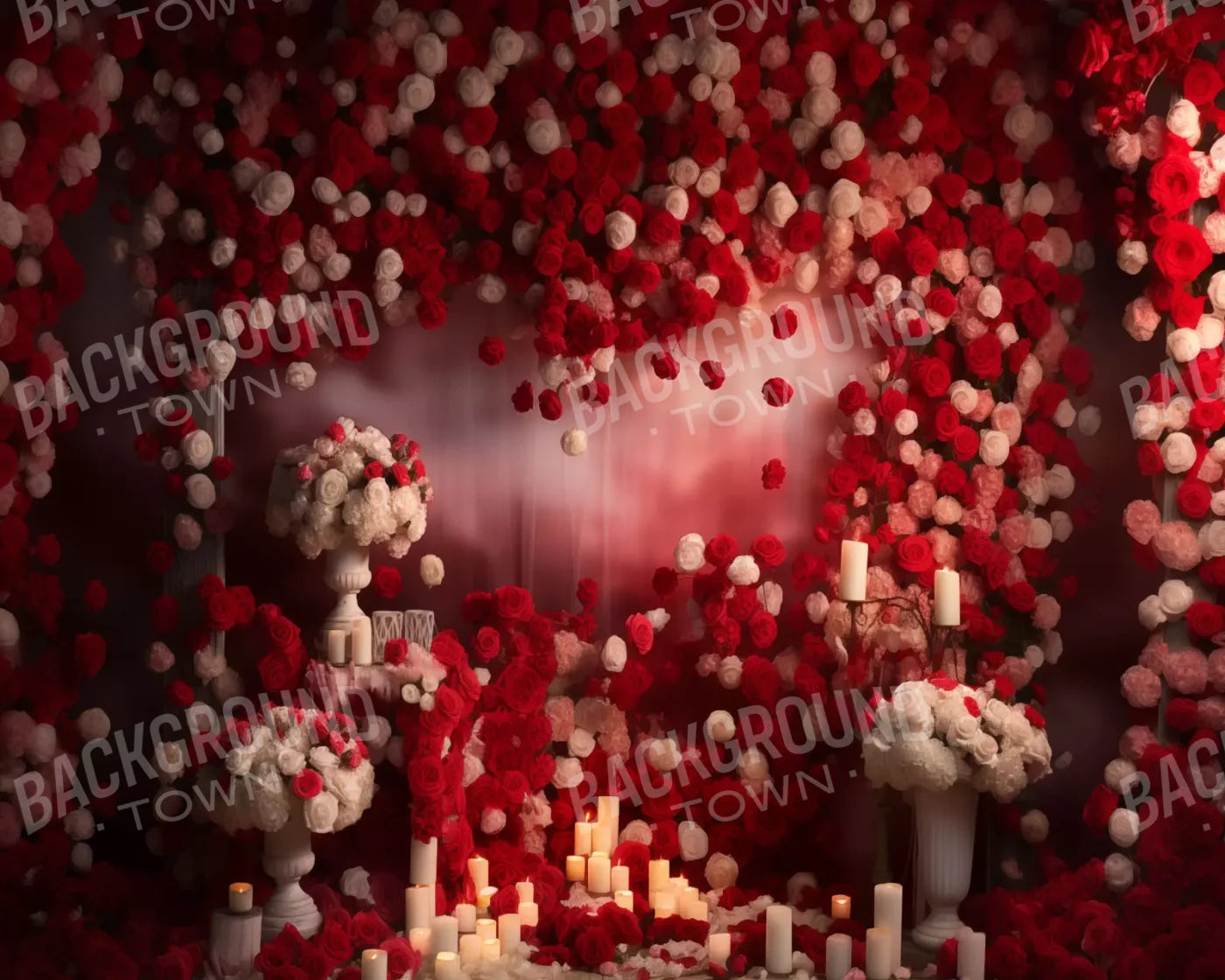 Roses Forever I 10’X8’ Fleece (120 X 96 Inch) Backdrop
