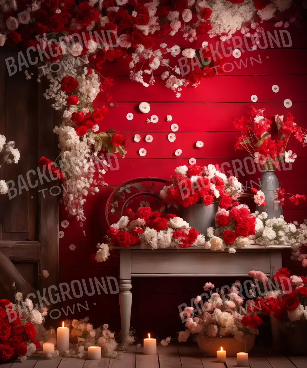 Red, White Backdrop for Photography