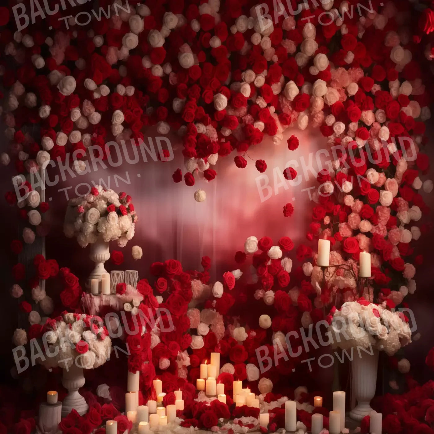 Roses Forever I 8’X8’ Fleece (96 X Inch) Backdrop