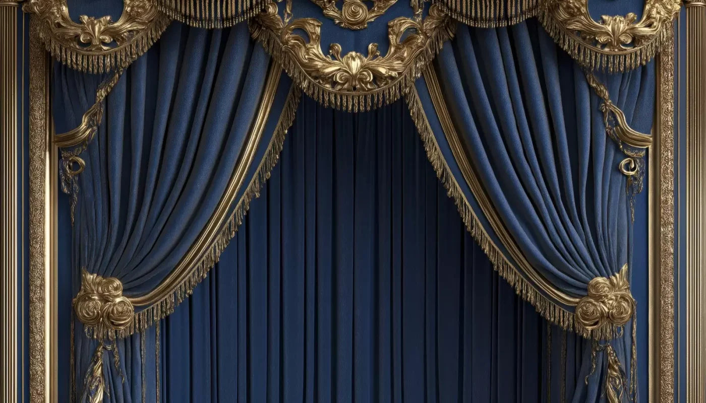 Royal Blue Bed Alcove 14’X8’ Ultracloth (168 X 96 Inch) Backdrop