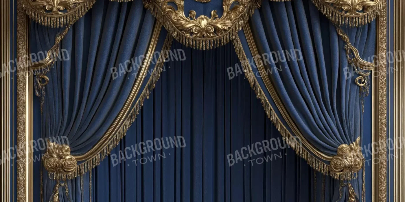 Royal Blue Bed Alcove 20’X10’ Ultracloth (240 X 120 Inch) Backdrop