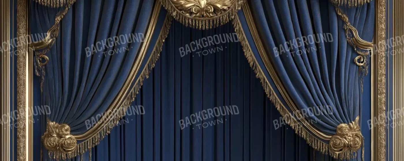 Royal Blue Bed Alcove 20’X8’ Ultracloth (240 X 96 Inch) Backdrop