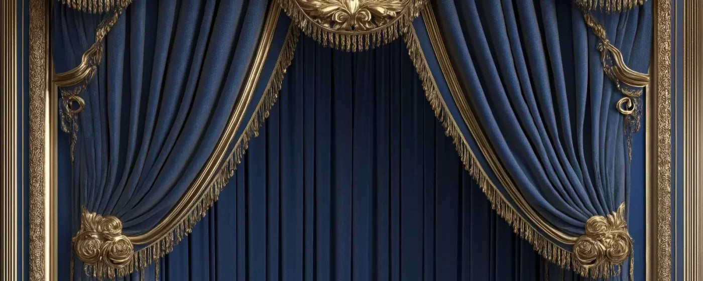Royal Blue Bed Alcove 20’X8’ Ultracloth (240 X 96 Inch) Backdrop