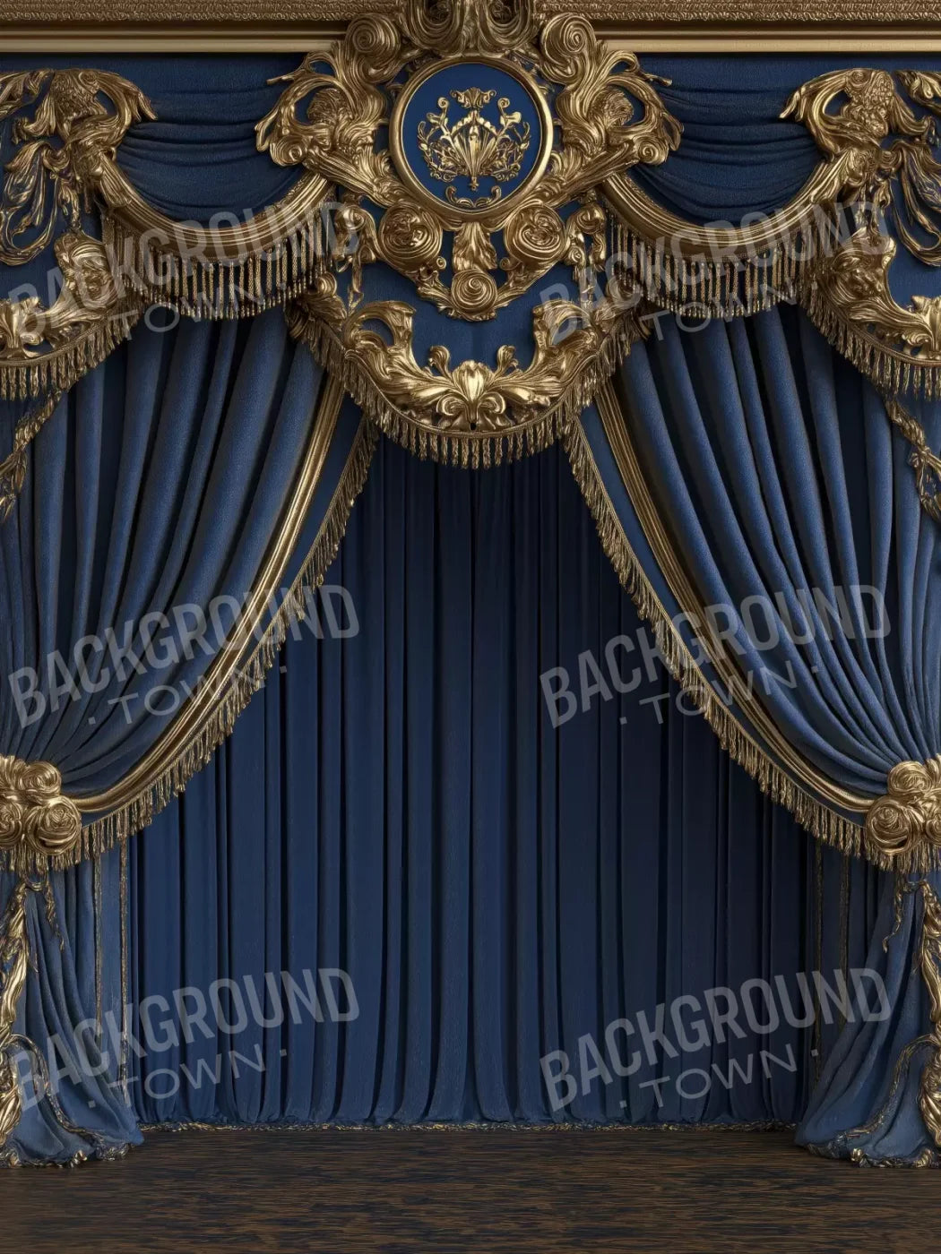 Royal Blue Bed Alcove 5’X6’8 Fleece (60 X 80 Inch) Backdrop