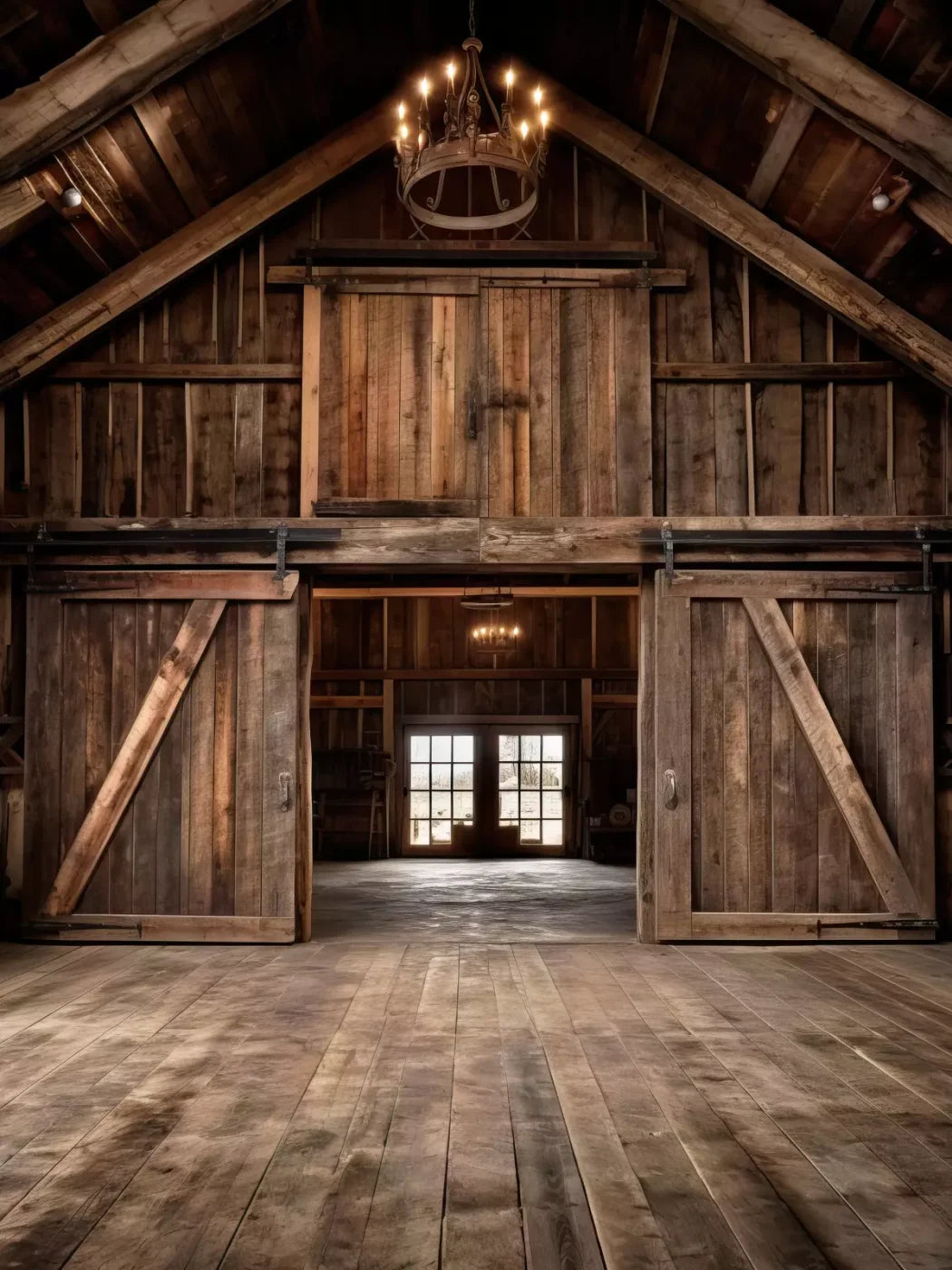 Rural Elegance Barn 5X68 Fleece ( 60 X 80 Inch ) Backdrop