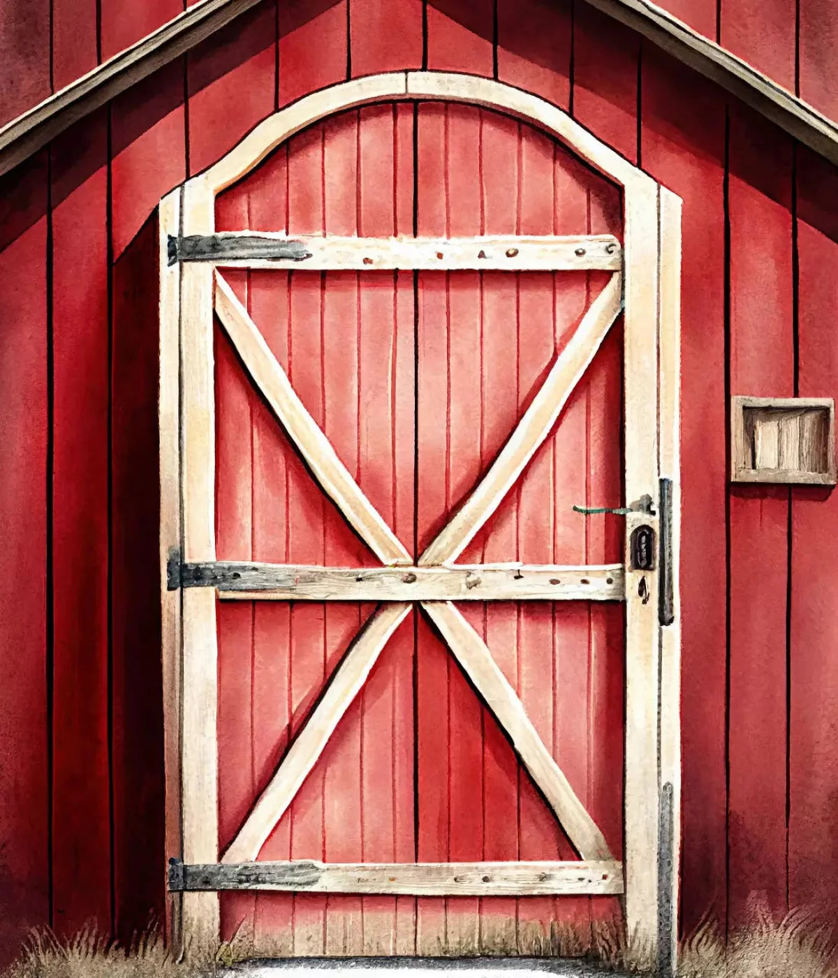 Rustic Barn Door 10X12 Ultracloth ( 120 X 144 Inch ) Backdrop