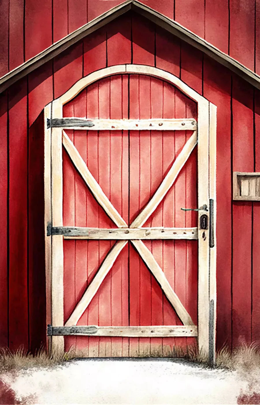 Rustic Barn Door 8X12 Ultracloth ( 96 X 144 Inch ) Backdrop