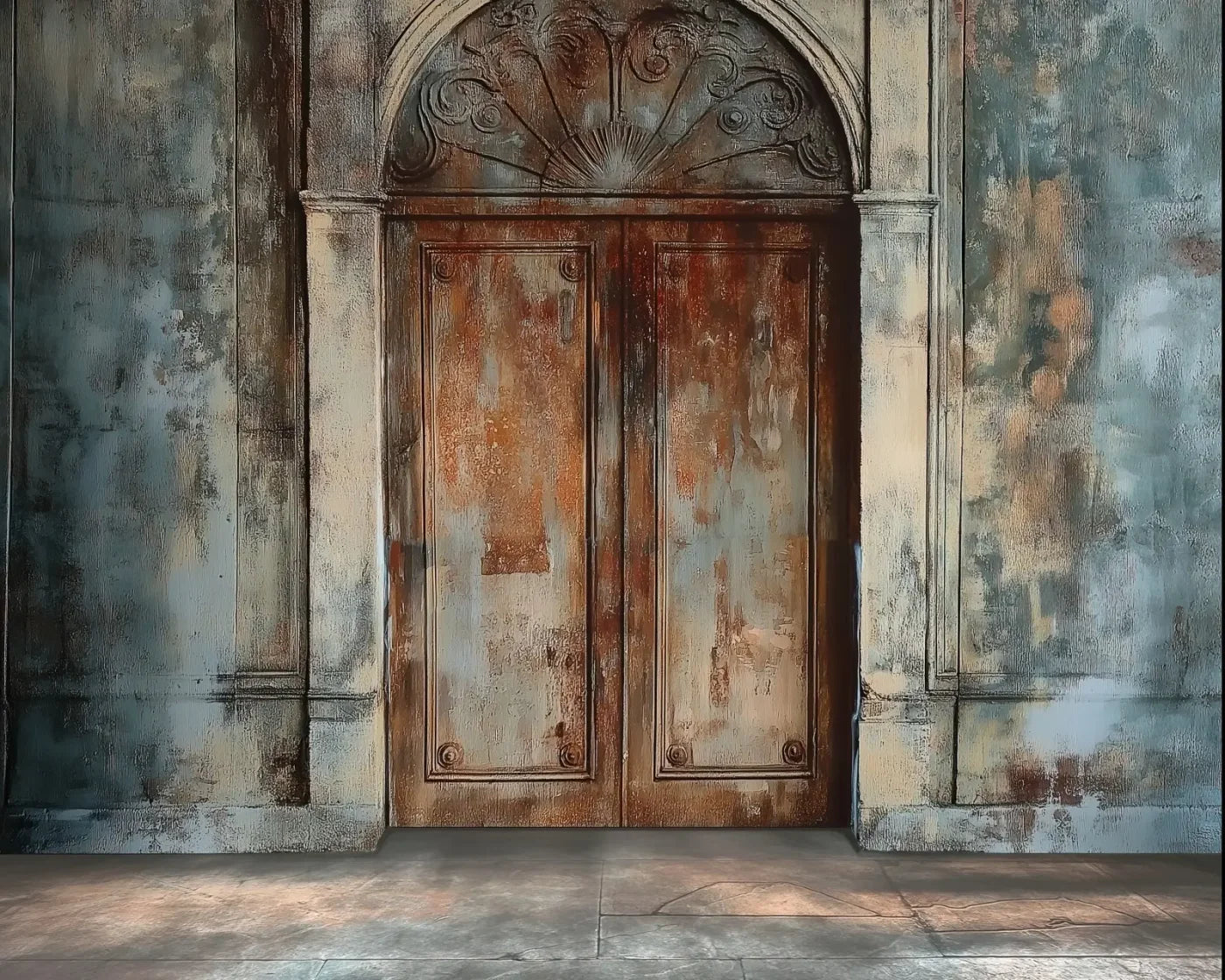 Rustic Castle Door 10’x8’ Fleece (120 x 96 inch) Backdrop