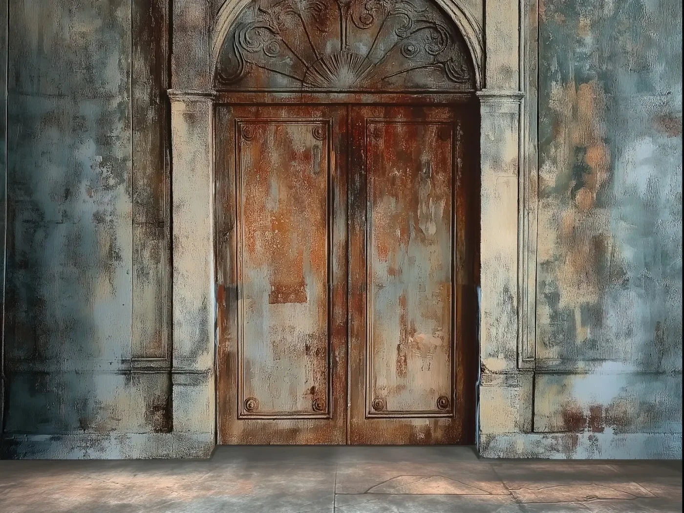 Rustic Castle Door 8’x6’ Fleece (96 x 72 inch) Backdrop