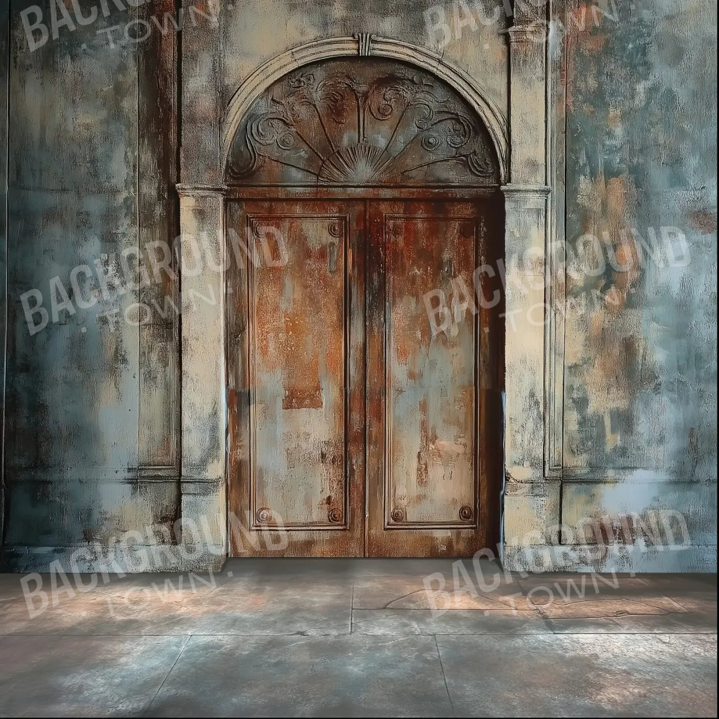 Rustic Castle Door 8’x8’ Fleece (96 x 96 inch) Backdrop