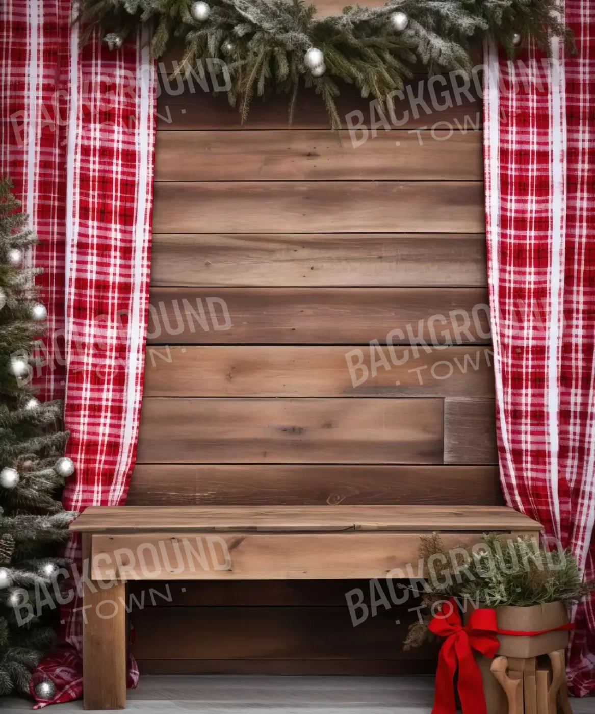 Rustic Christmas Ii 10’X12’ Ultracloth (120 X 144 Inch) Backdrop