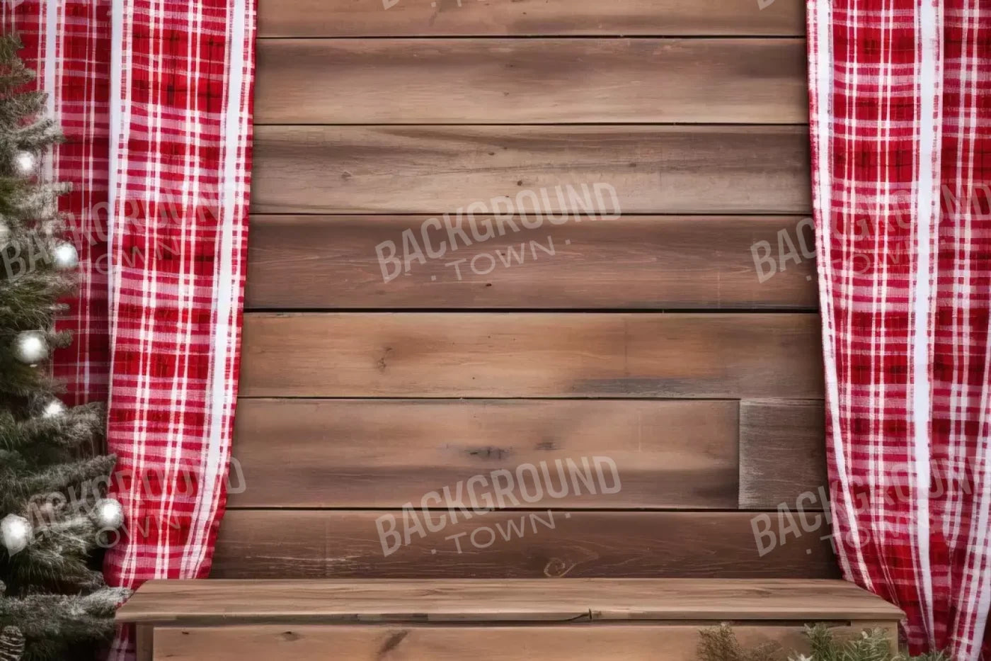Rustic Christmas Ii 12’X8’ Ultracloth (144 X 96 Inch) Backdrop