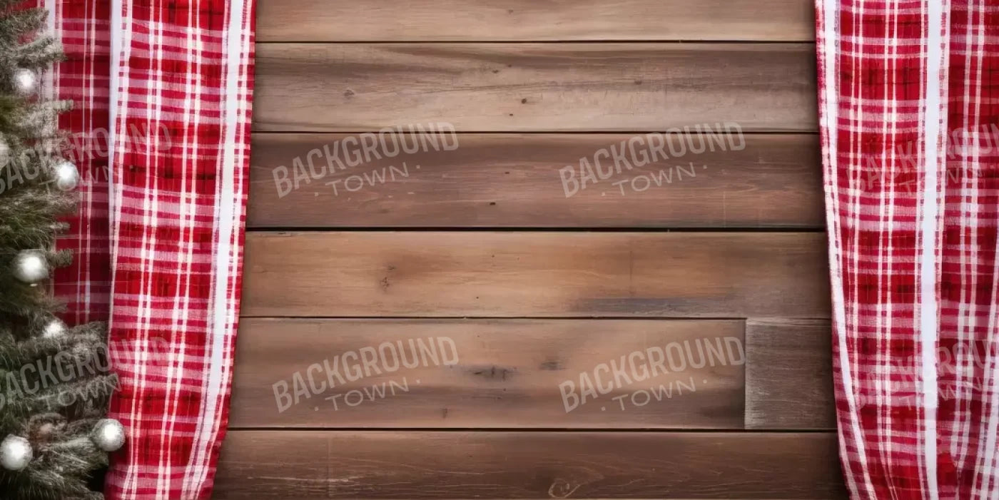 Rustic Christmas Ii 16’X8’ Ultracloth (192 X 96 Inch) Backdrop