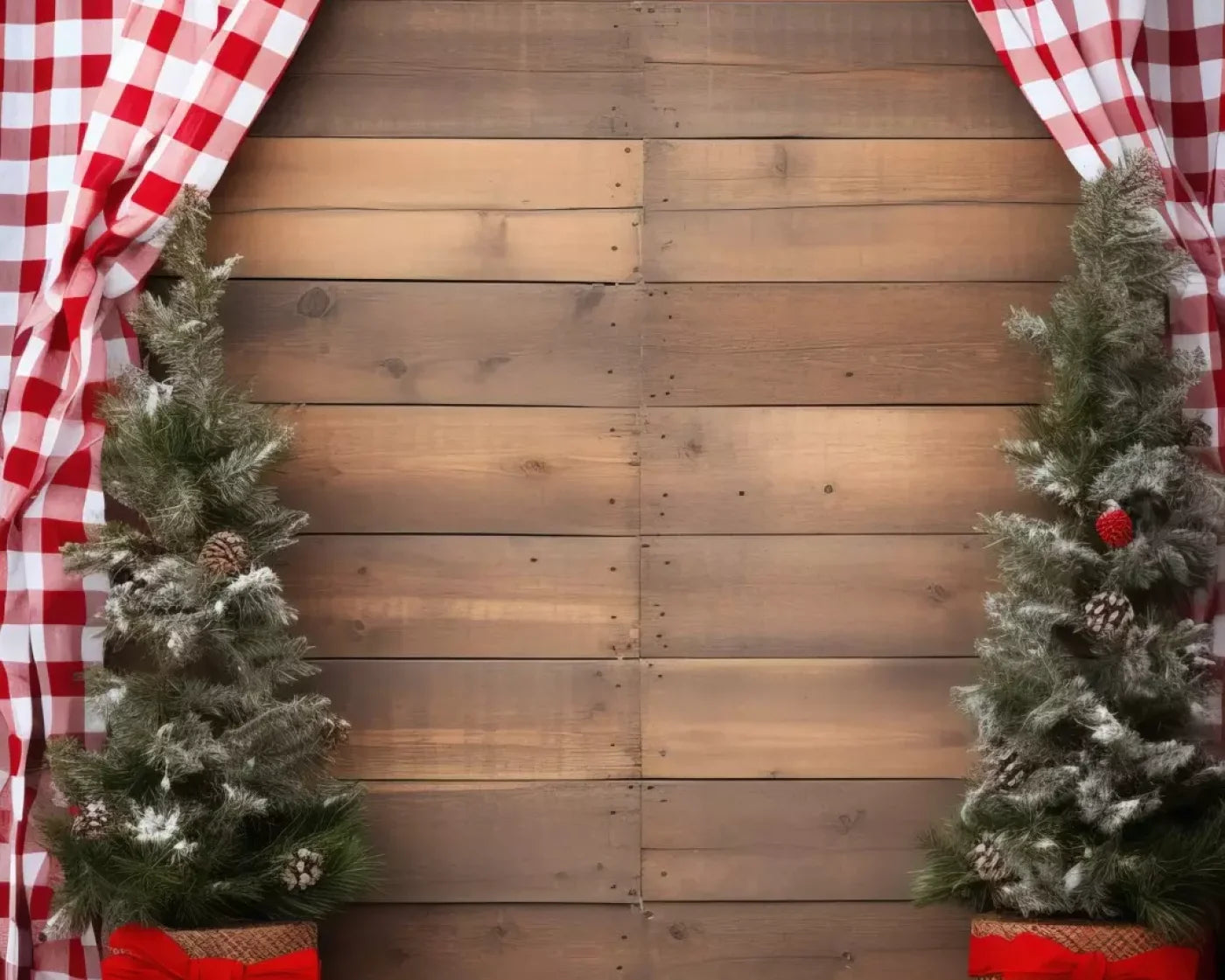 Rustic Christmas I 10’X8’ Fleece (120 X 96 Inch) Backdrop