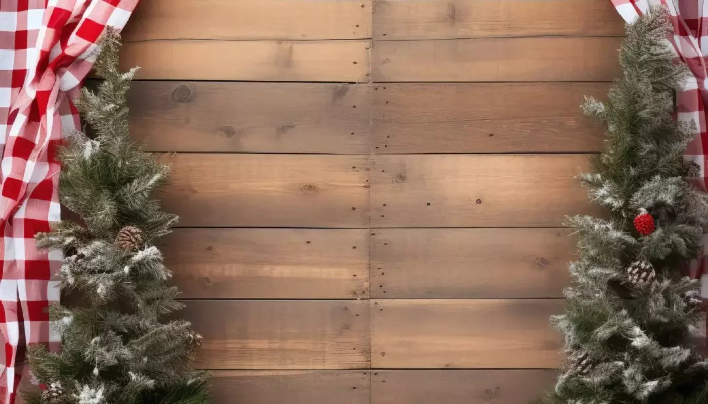 Rustic Christmas I 14’X8’ Ultracloth (168 X 96 Inch) Backdrop