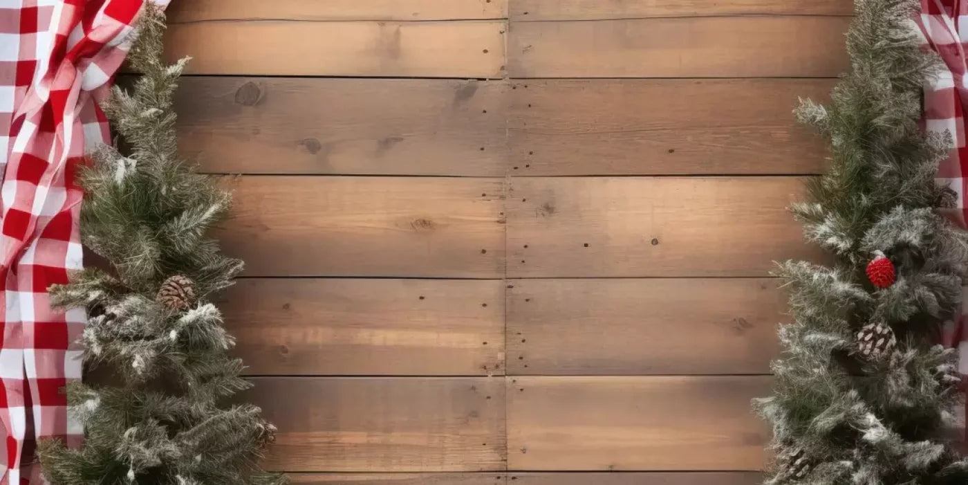 Rustic Christmas I 16’X8’ Ultracloth (192 X 96 Inch) Backdrop