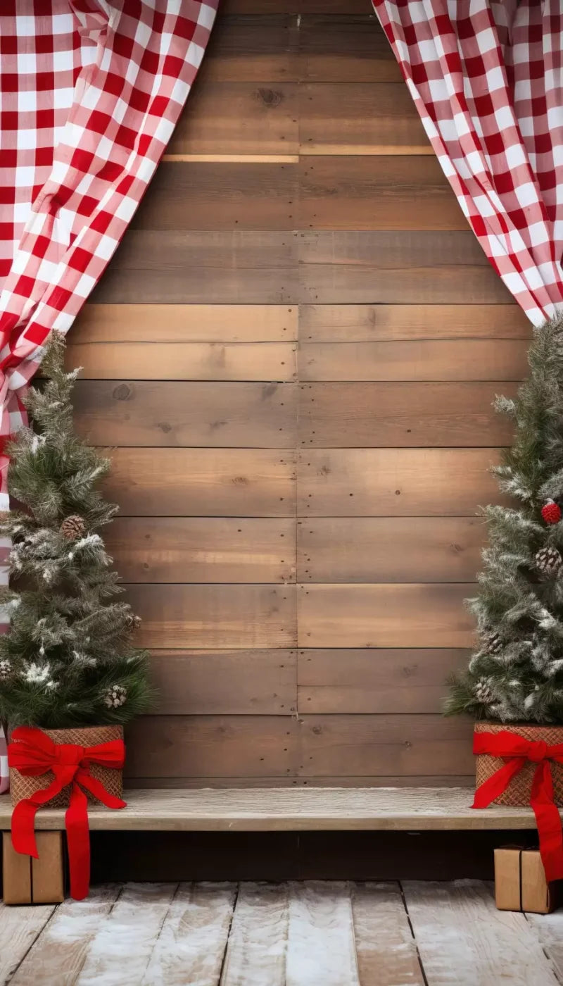 Rustic Christmas I 8’X14’ Ultracloth (96 X 168 Inch) Backdrop