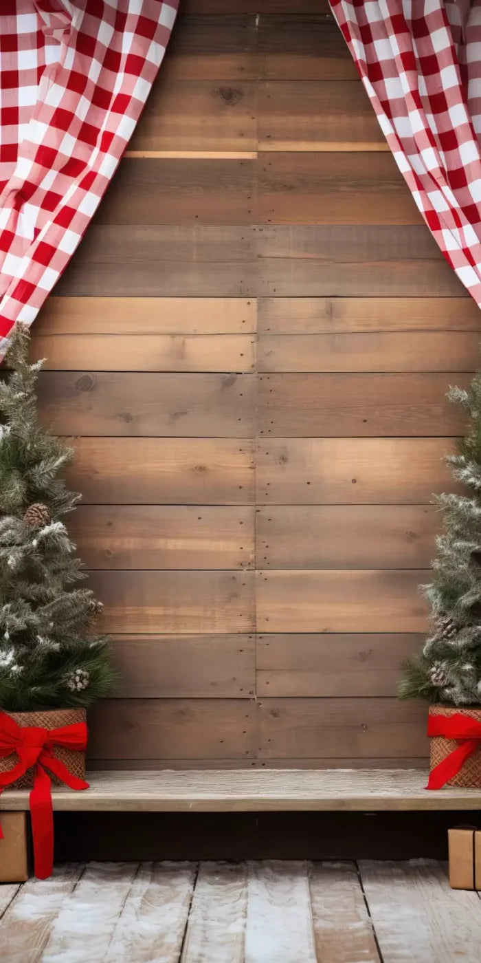 Rustic Christmas I 8’X16’ Ultracloth (96 X 192 Inch) Backdrop