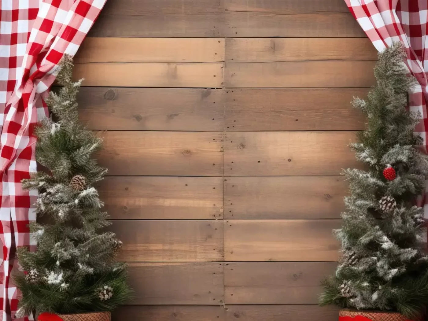 Rustic Christmas I 8’X6’ Fleece (96 X 72 Inch) Backdrop