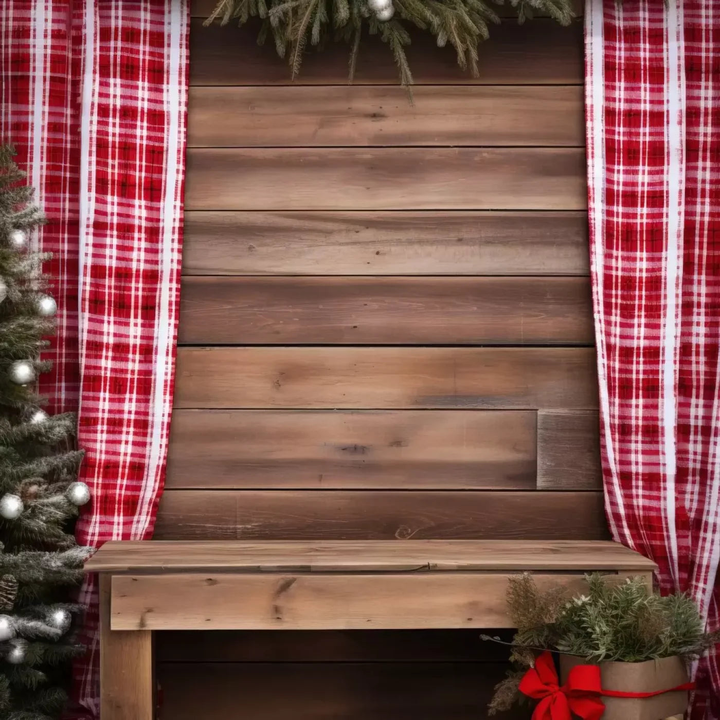 Rustic Christmas Ii 10’X10’ Ultracloth (120 X Inch) Backdrop