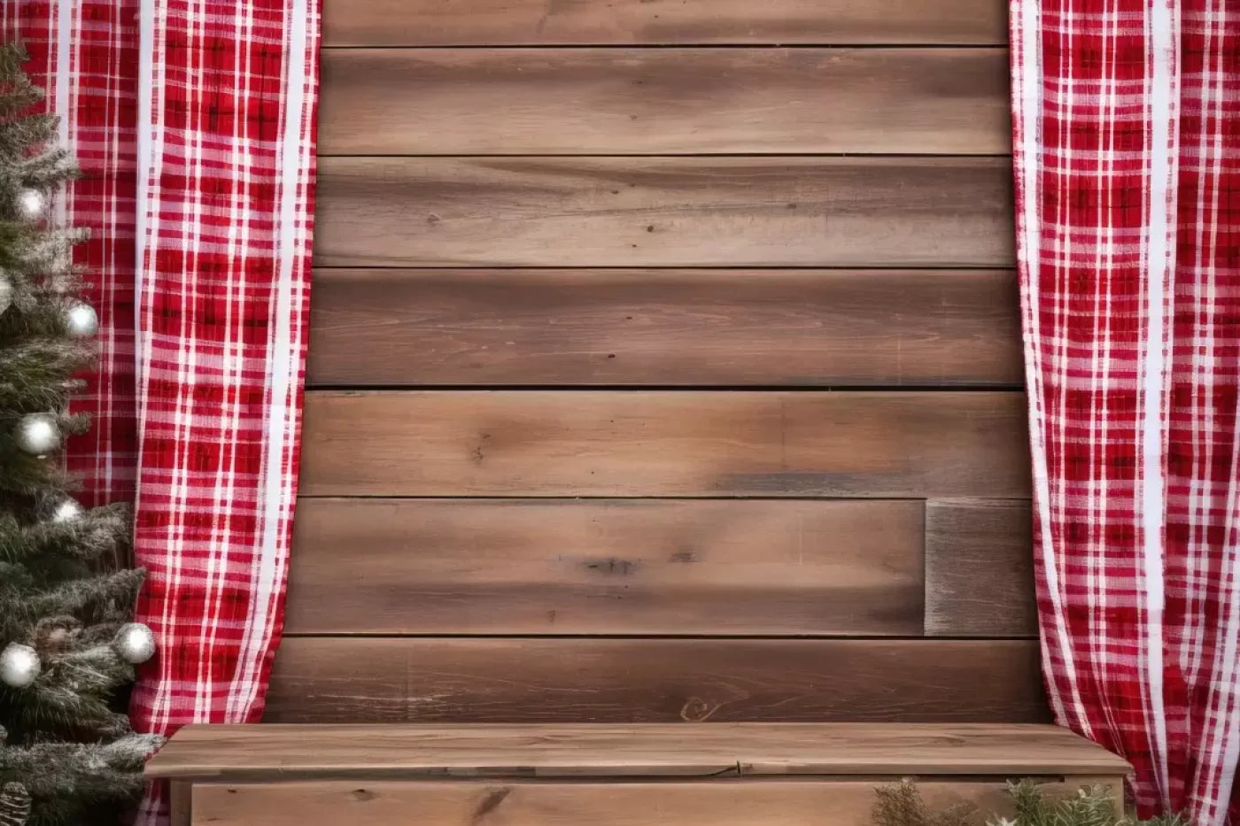 Rustic Christmas Ii 12’X8’ Ultracloth (144 X 96 Inch) Backdrop