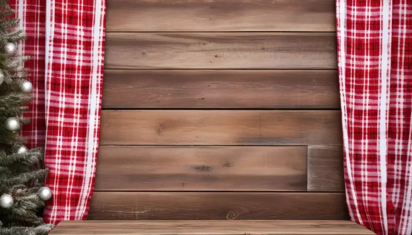 Rustic Christmas Ii 14’X8’ Ultracloth (168 X 96 Inch) Backdrop