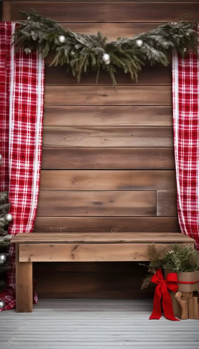 Rustic Christmas Ii 8’X14’ Ultracloth (96 X 168 Inch) Backdrop
