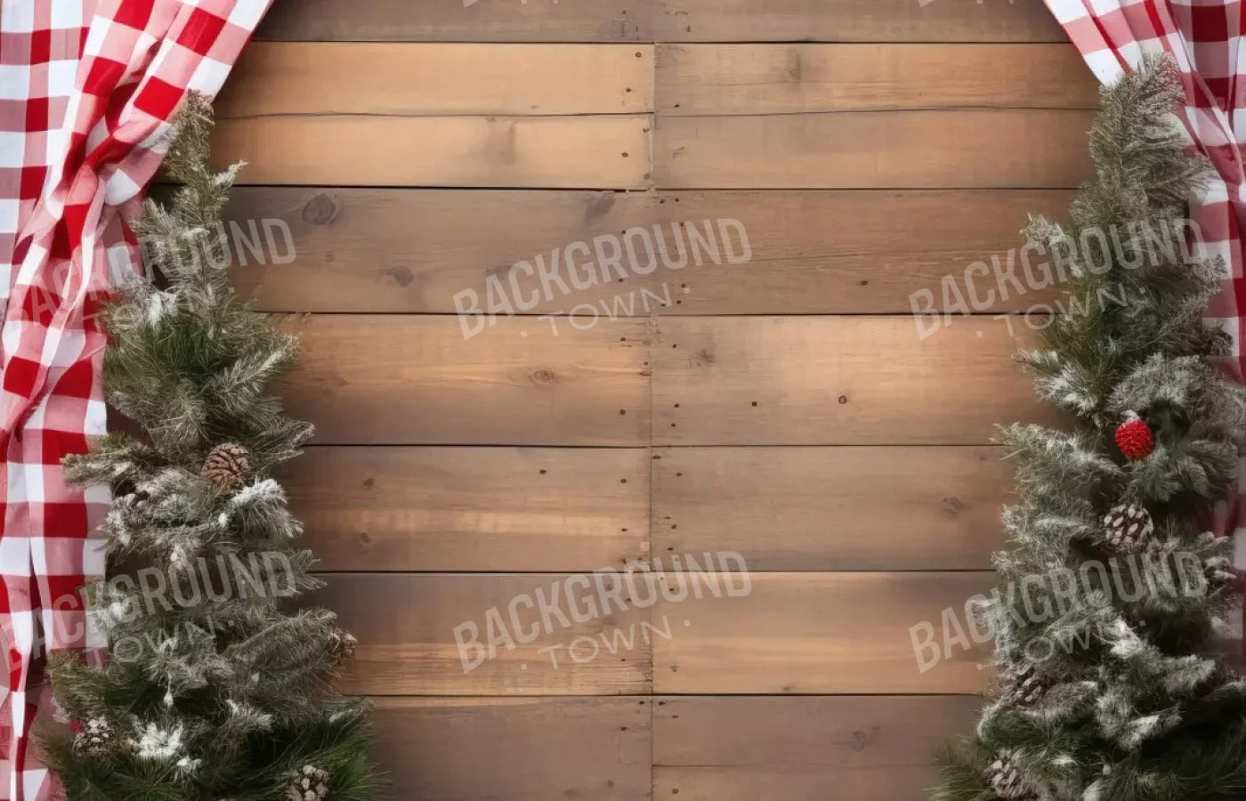 Rustic Christmas I 14’X9’ Ultracloth (168 X 108 Inch) Backdrop