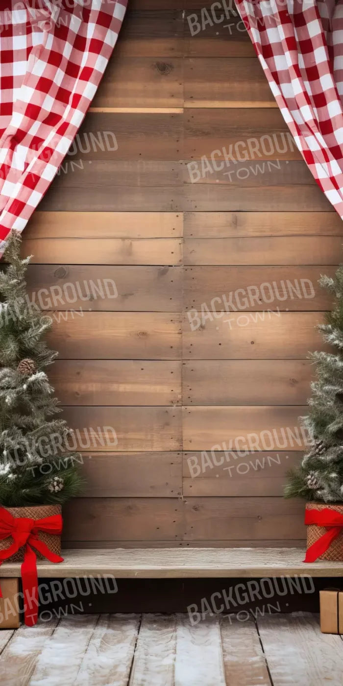 Rustic Christmas I 8’X16’ Ultracloth (96 X 192 Inch) Backdrop