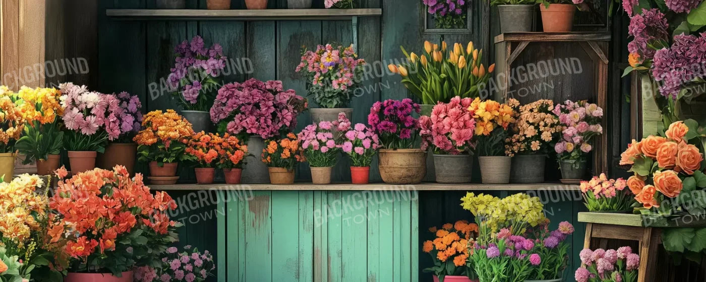 Rustic Flower Shop 20’x8’ UltraCloth (240 x 96 inch) Backdrop