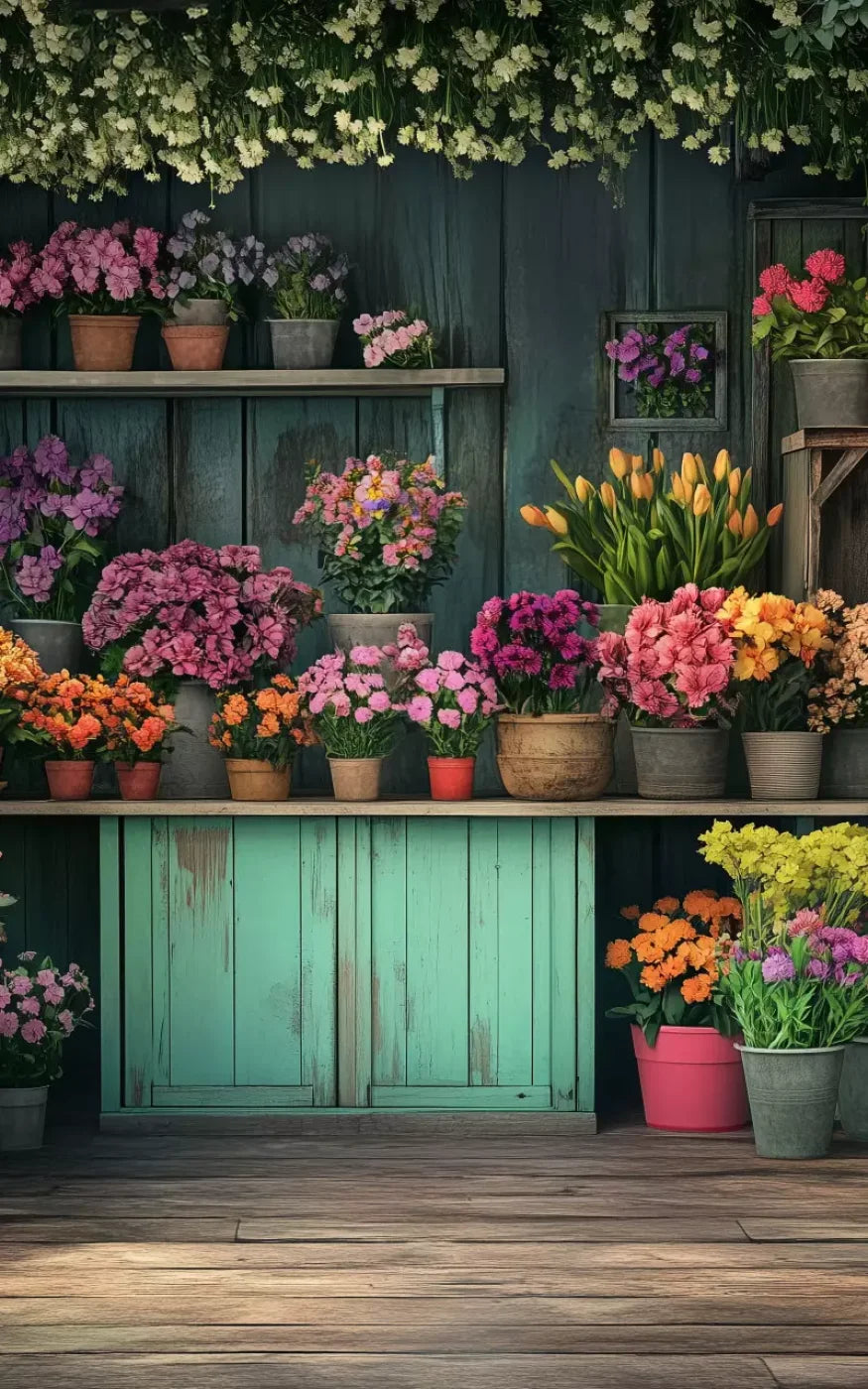 Rustic Flower Shop 5’x8’ UltraCloth (60 x 96 inch) Backdrop