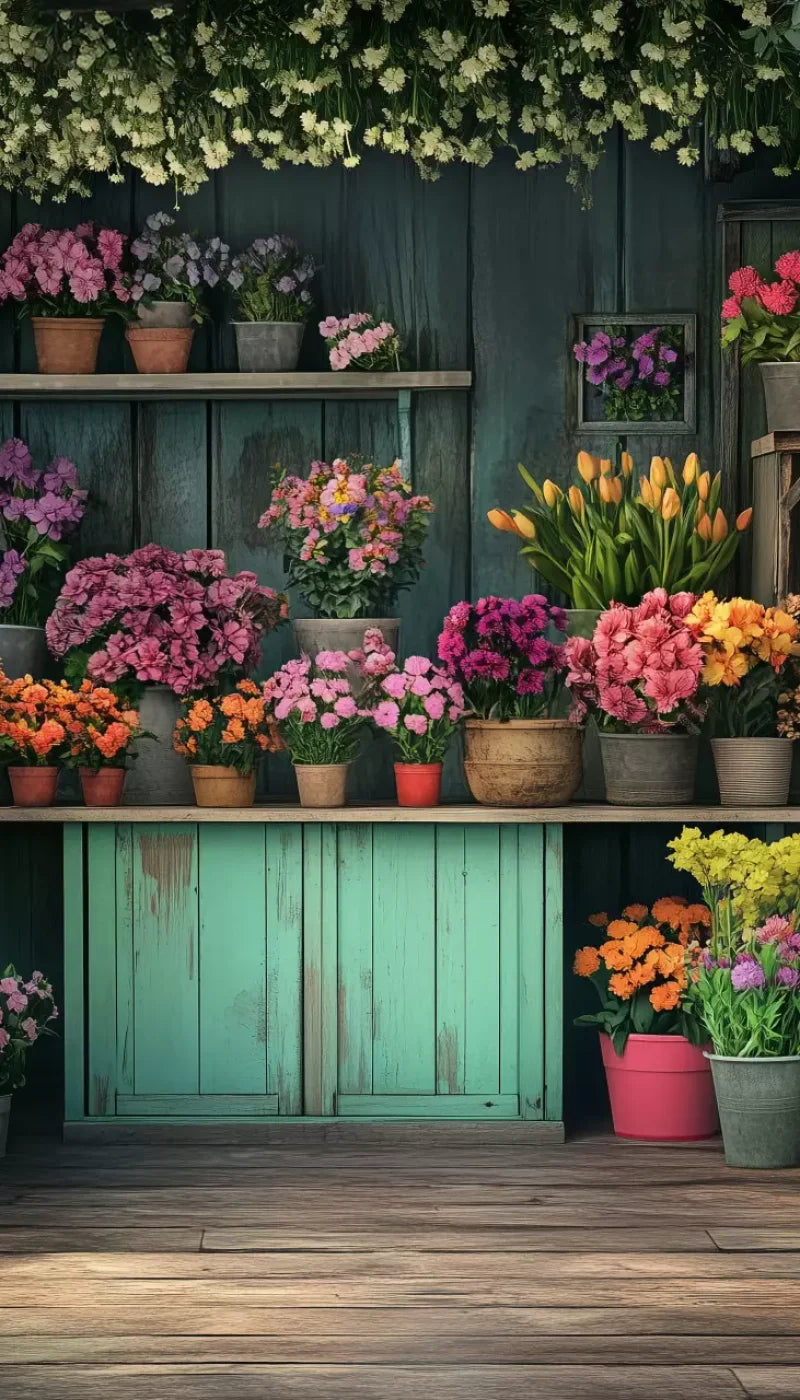 Rustic Flower Shop 8’x14’ UltraCloth (96 x 168 inch) Backdrop